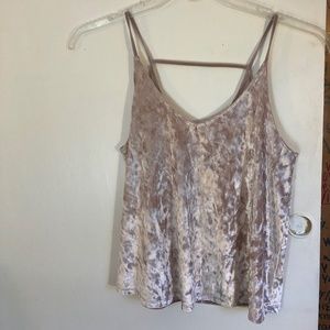 Medium velvet pink night-out tank-top